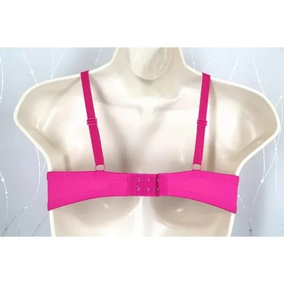 VS Bombshell Inspired Adds 2 Cups Ultimate Pushup Bra 34C Dark Pink Lace - Picture 5 of 9